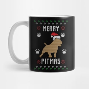 Merry Pitmas Funny Pitbull Ugly Christmas Sweater Gift Mug